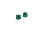 Τετράγωνα Σκουλαρίκια Από Ασήμι 925 Με Πράσινες Πέτρες