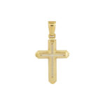 Δίχρωμος Σταυρός Βάπτισης Χρυσός 14Κ