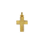 Χειροποίητος Σταυρός Χρυσός 14 Καράτια Με Ζιργκόν Πέτρες