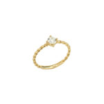 Χρυσό Δαχτυλίδι 14Κ Μονόπετρο Με Ζιργκόν