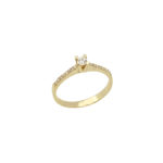 14Κ Χρυσό Δαχτυλίδι Με Ζιργκόν Πέτρες