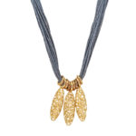 Χρυσό Κρεμαστό 14Κ Με Κλωστές Από Μετάξι