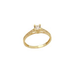 Δαχτυλίδι 14Κ Χρυσό Μονόπετρο Με Ζιργκόν