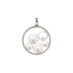 Λευκόχρυσο Μενταγιόν 18Κ Με Μπριγιάν