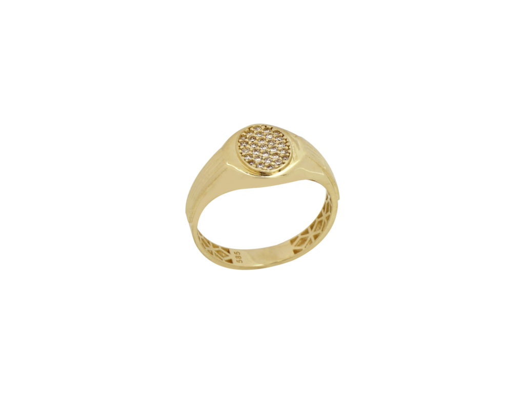 Χρυσό 14Κ Δαχτυλίδι Με Ζιργκόν Πέτρες