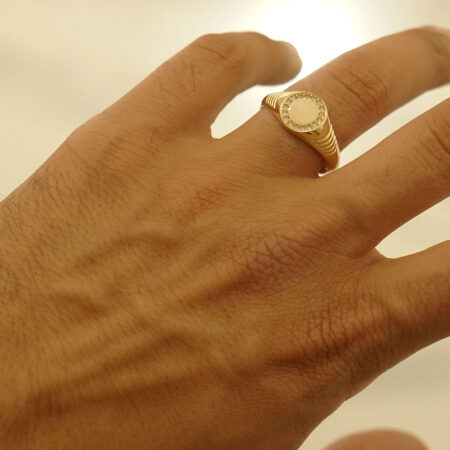 Χρυσό Δαχτυλίδι Ζιργκόν Unisex 14 Καράτια