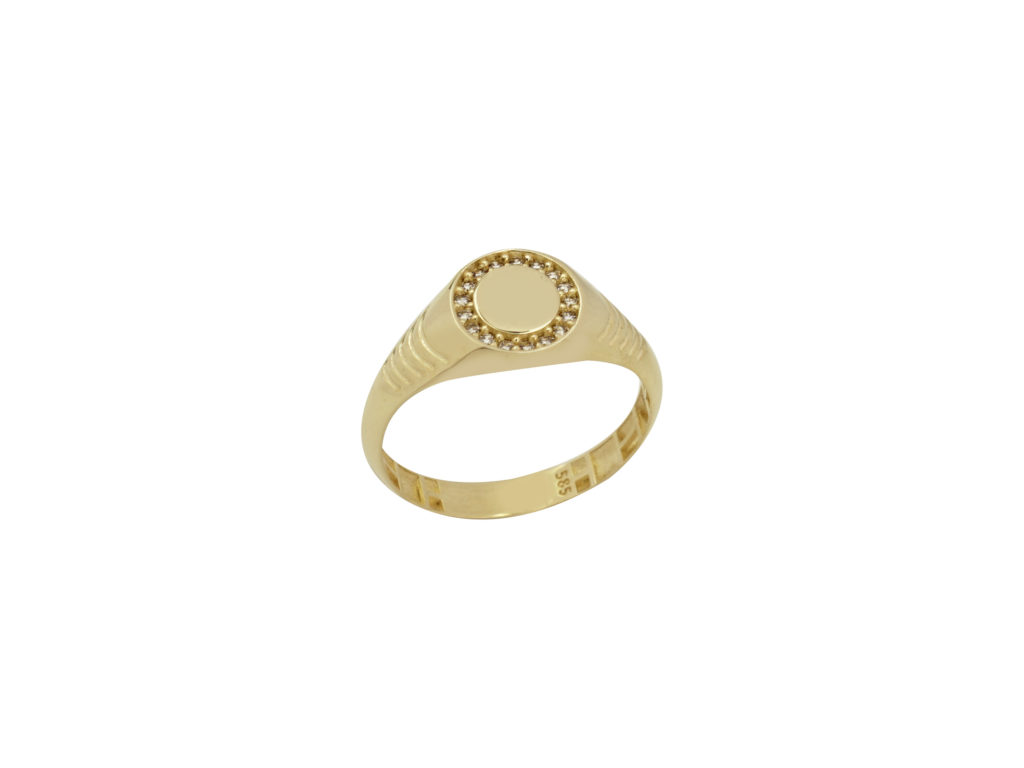 Χρυσό Δαχτυλίδι Ζιργκόν Unisex 14Κ