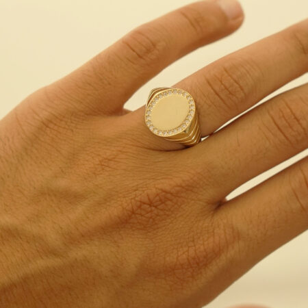 Δαχτυλίδι Χρυσό 14 Καράτια Με Λευκές Πέτρες Ζιργκόν