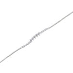 Βραχιόλι Λευκόχρυσο 14 Καράτια Με Λευκές Πέτρες