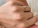 Δαχτυλίδι Ροζέτα Σμαράγδι Με Διαμάντια Μπριγιάν Σε Χρυσό 18Κ