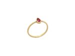 Δαχτυλίδι Χρυσό 14Κ Με Κόκκινη Πέτρα Ζιργκόν