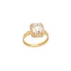 Δαχτυλίδι Ροζέτα Χρυσό 14Κ Με Emerald Cut Ζιργκόν Και Άπειρο