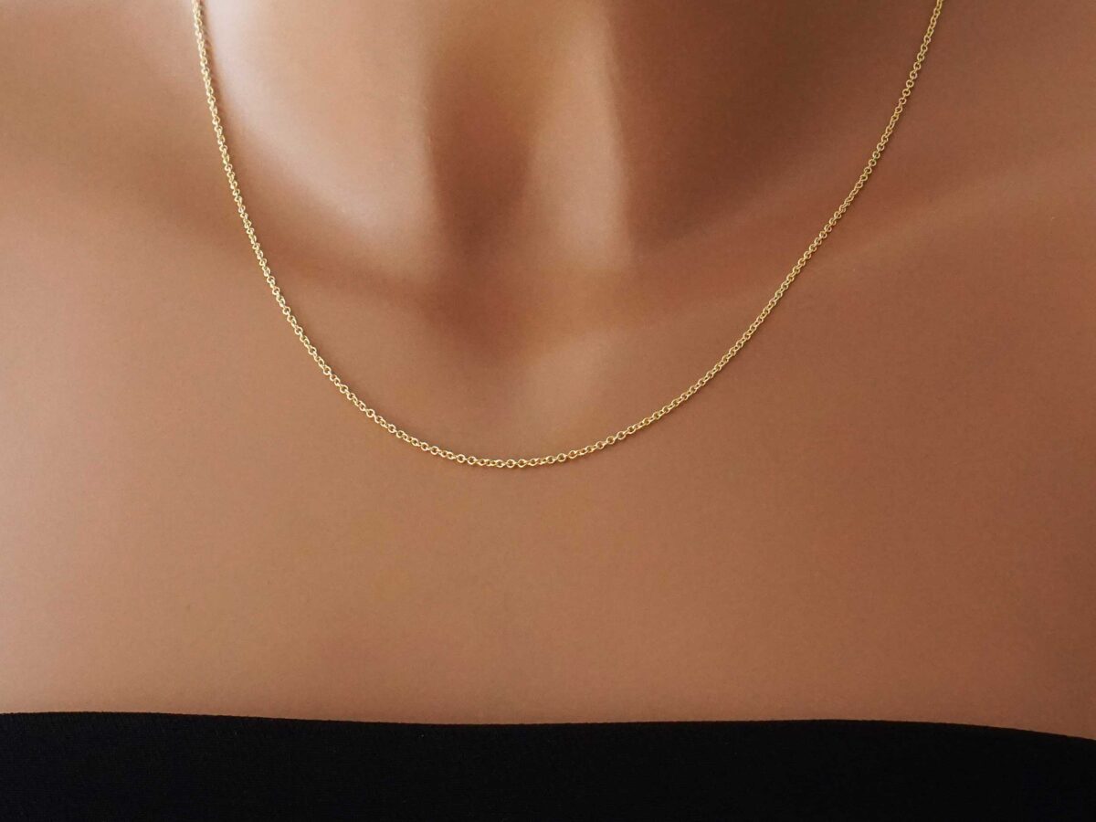 Unisex Χρυσή Αλυσίδα 18 Καράτια Μήκους 45,00 cm