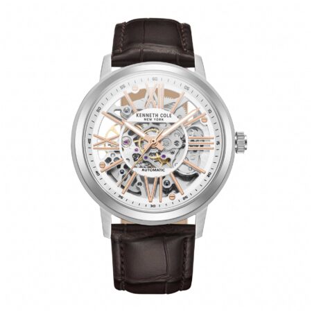Kenneth Cole Ανδρικό Ρολόι Με Καφέ Λουράκι KCWGE2233201