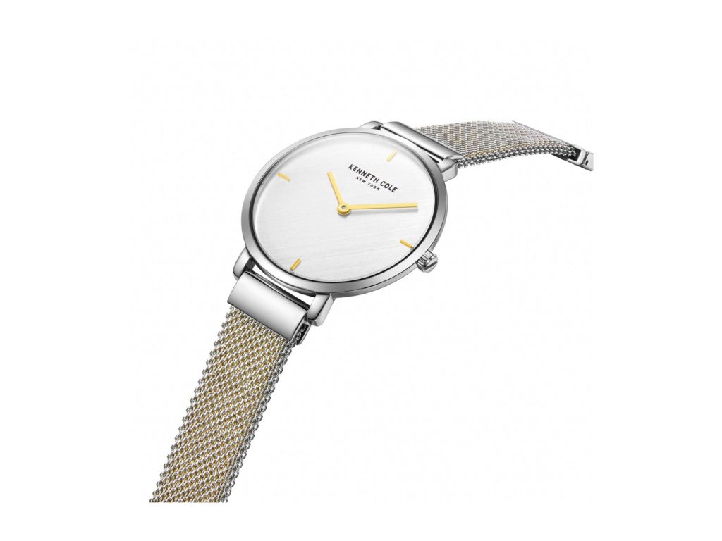 Kenneth Cole Δίχρωμο Ρολόι Γυναικείο Mesh Band Bracelet KCWLG2219901
