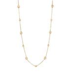 Χρυσό Κολιέ Με Μπίλιες Διαμανταρισμένες 14Κ