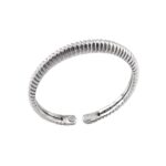 Χειροπέδα Λευκόχρυση 14Κ Με Ανάγλυφο Σχέδιο