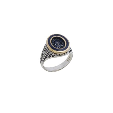 Δαχτυλίδι Ασημένιο Σεβαλιέ 925 Με Μπλε Πέτρες