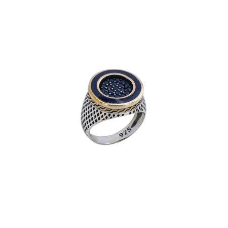 Δαχτυλίδι Σεβαλιέ Ασημένιο 925 Με Μπλε Ζιργκόν