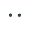Επίχρυσα Σκουλαρίκια Με Πράσινη Πέτρα Ζιργκόν Από Ασήμι 925