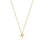 "Κ" Μονόγραμμα Χρυσό Με Αλυσίδα 9Κ