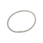 Λευκόχρυσο Ελαστικό Βραχιόλι 14Κ