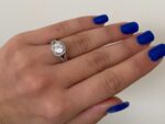 Ροζέτα Δαχτυλίδι Ασημένιο 925 Με Λευκές Πέτρες Ζιργκόν