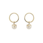 Σκουλαρίκια Κύκλος Με Μαργαριτάρι Σε Χρυσό 14Κ