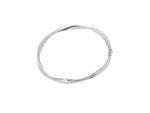 Βραχιόλι Χειροπέδα Λευκόχρυση Στριφτή 14Κ