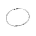 Βραχιόλι Χειροπέδα Λευκόχρυση Στριφτή 14Κ