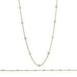 Χρυσά Κοσμήματα Σετ 14Κ Με Διαμανταρισμένες Μπίλιες