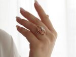 Δαχτυλίδι Με Διαμάντια Ροζ Χρυσό 18 Καράτια