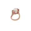 Δαχτυλίδι Με Μαργαριτάρι Μπαρόκ Και Διαμάντια Σε Ροζ Χρυσό 18Κ