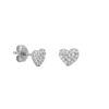 Διαμαντένια Σκουλαρίκια Καρδιά Σε Λευκόχρυσο 18Κ