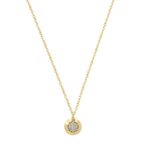 Μενταγιόν Με Μπριγιάν Και Αλυσίδα Σε Χρυσό 18Κ