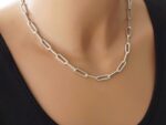 Unisex Λευκόχρυση Αλυσίδα Λαιμού 14Κ Μήκους 45,00 cm
