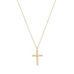 Χρυσό Σταυρουδάκι Με Αλυσίδα 9Κ Και Πέτρα Ζιργκόν