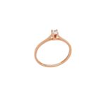 Ροζ Χρυσό Μονόπετρο 9 Καράτια Με Ζιργκόν