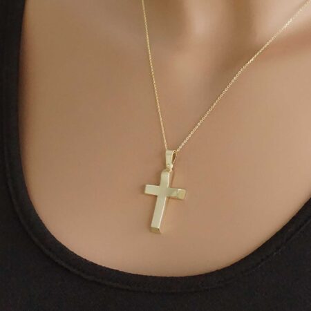 Σταυρός Χρυσός Με Αλυσίδα 9 Καράτια
