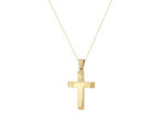 Σταυρός Χρυσός Με Αλυσίδα 9Κ