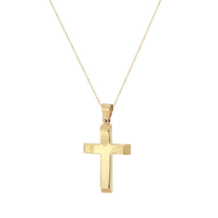 Σταυρός Χρυσός Με Αλυσίδα 9Κ
