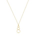 Χρυσό Μενταγιόν Κύκλοι Με Ζιργκόν Και Αλυσίδα 9Κ