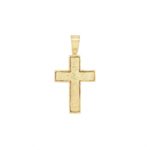 Χρυσός Σταυρός 14 Καρατίων Με Διχρωμία