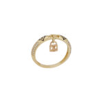 Δαχτυλίδι Χρυσό 14Κ Με Ζιργκόν Πέτρες Και Σμάλτο