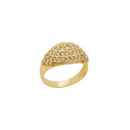 Δαχτυλίδι Γυναικείο Χρυσό 14Κ Με Ζιργκόν Πέτρες