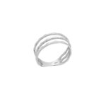 Δαχτυλίδι Τριπλό Λευκόχρυσο 14Κ