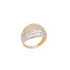 Δίχρωμο Δαχτυλίδι Χρυσό 14Κ Με Λευκές Πέτρες Ζιργκόν