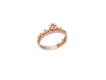 Ροζ Χρυσό Δαχτυλίδι Κορώνα 14Κ Με Ζιργκόν Πέτρες