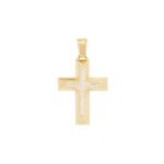 Σταυρός Χρυσός Βαπτιστικός 14Κ Σε Διχρωμία
