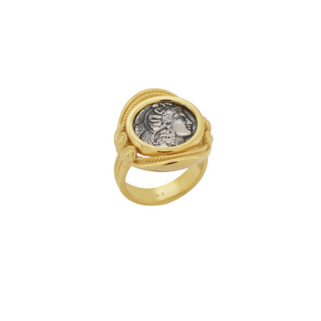 Χειροποίητο Δαχτυλίδι Θεά Αθηνά Από Ασήμι 925 Με Επιχρύσωμα 18Κ